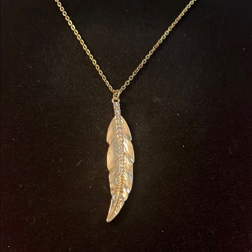 Elegant Gold Feather Pendant Necklace
On 16” chain , I’m adding in an 18” too